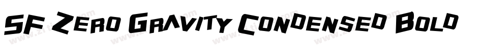 SF Zero Gravity Condensed Bold Italic字体转换